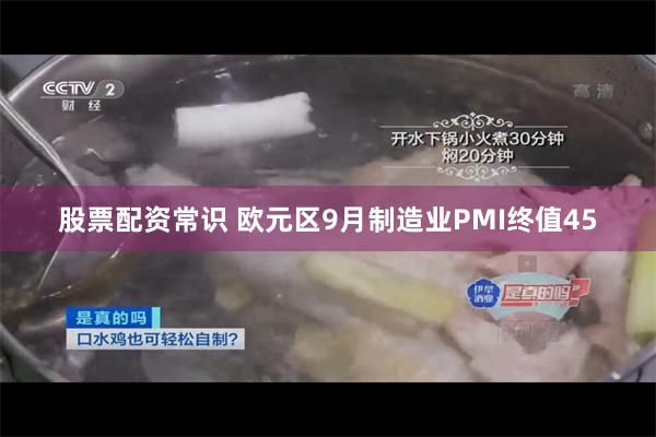 股票配资常识 欧元区9月制造业PMI终值45